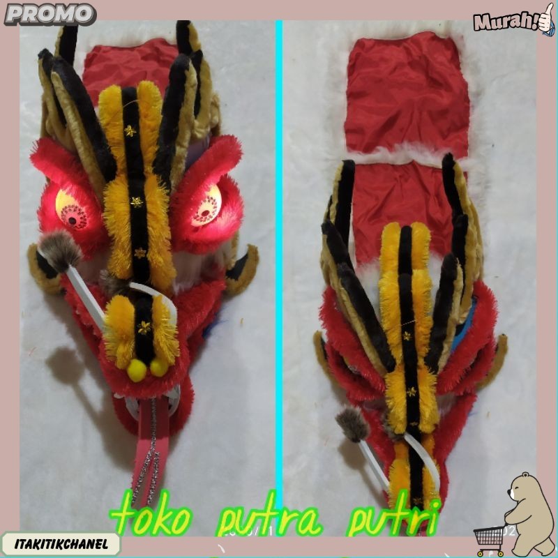 BARONGSAI NAGA MATA ASLI NYALA FITUR TERLENGKAP TERLARIS TERMURAH LIONG BARONGAN ITK -40