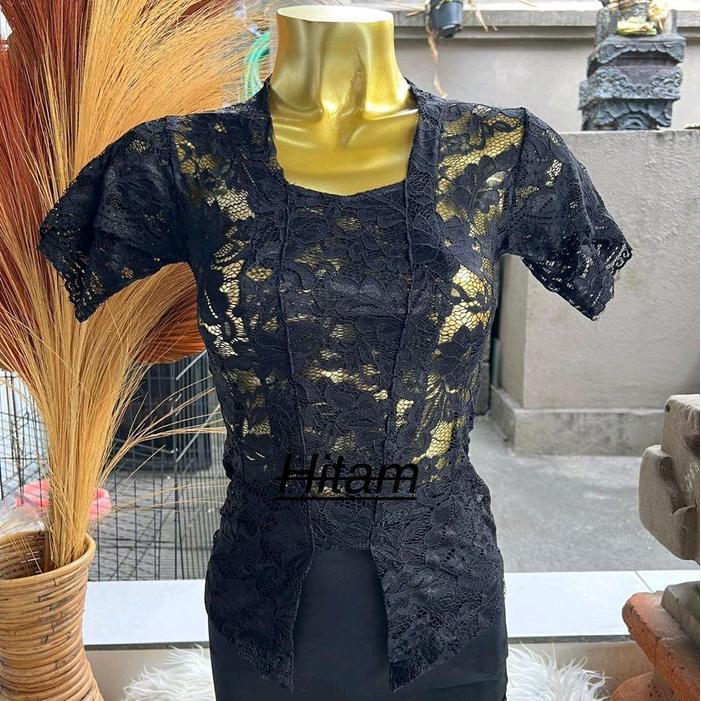 Kebaya bali brokat strait sofia/kebaya brokat strait/kebaya brokat Bali LENGAN PENDEK LILIT Wanita W