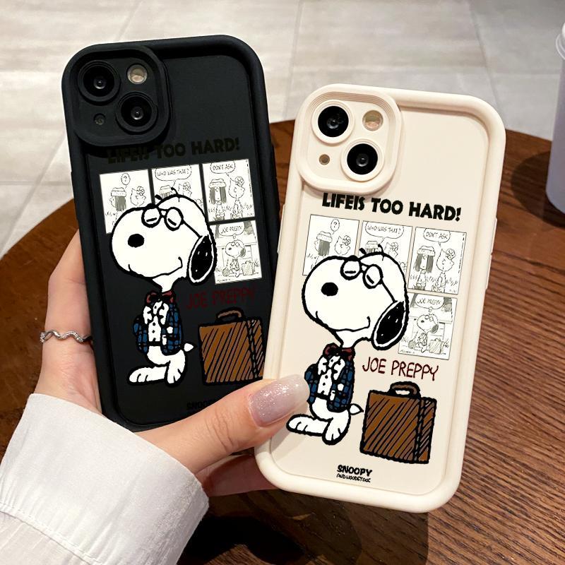 Pro Camera Case OPPO Reno5 4G 5G Reno3 Reno4 F Lite K Z Reno6 Slikon Cartoons Snoopy Softcase Handph