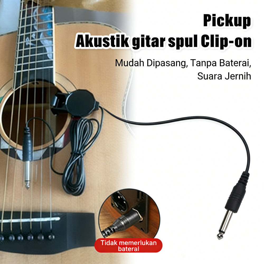 Pick up spul gitar akustik, pickup akustik clip-on, spul tempel pick up gitar, gitar pickup Spul/aku