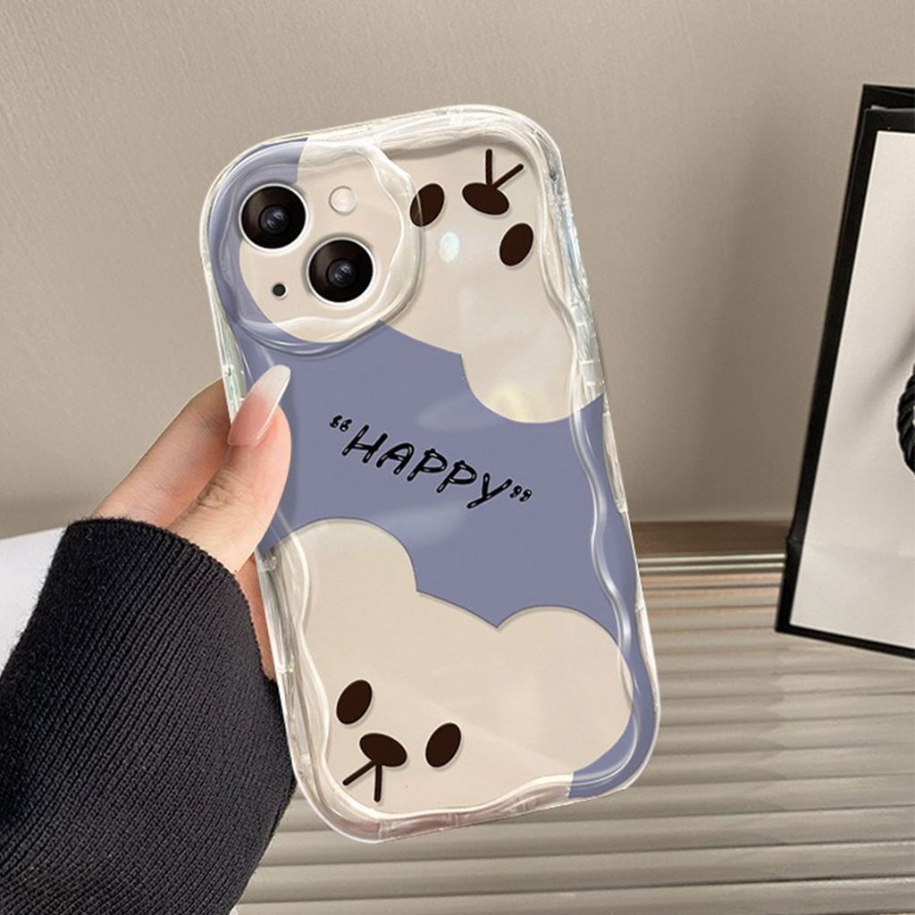 Case HP lucu aesthetic transparan motif warna cute soft case anti jatuh untuk vivo V60 Lite 4G/5G Y3