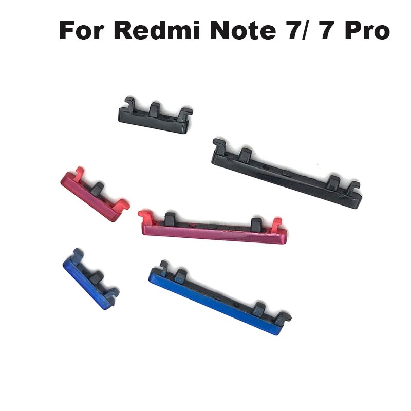 10PCS Tombol Samping Untuk Xiaomi Redmi Note 7 PRO Tombol Volume Daya Tombol Saklar Hidup Mati Suku 