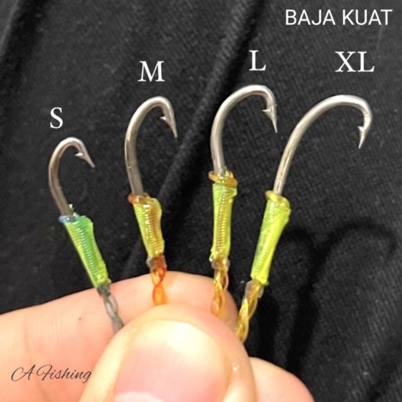 BISA (COD) Mata Pancing Belut Set Ukuran S-M-L Baja Kuat