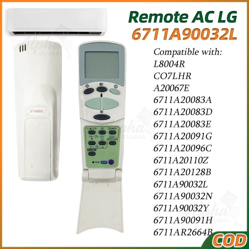 Remote Remot AC LG Flip Plasma Jetcoo 6711A20077U 6711A20070L | LG Aircon Remote Control Replacement