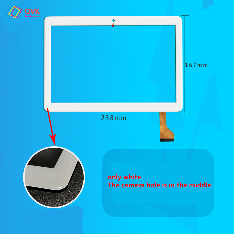 White 10.1 in tou screen for BDF X20 Tablet PC capacitive tou screen panel repair replacement parts