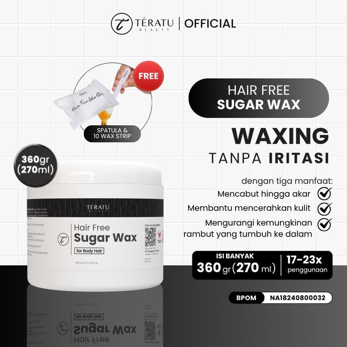 Wr. Kita  TERATU BEAUTY Hair Free Sugar Wax Natural Body Hair Waxing 270 ml / 360 gr - 270 ml  Terla