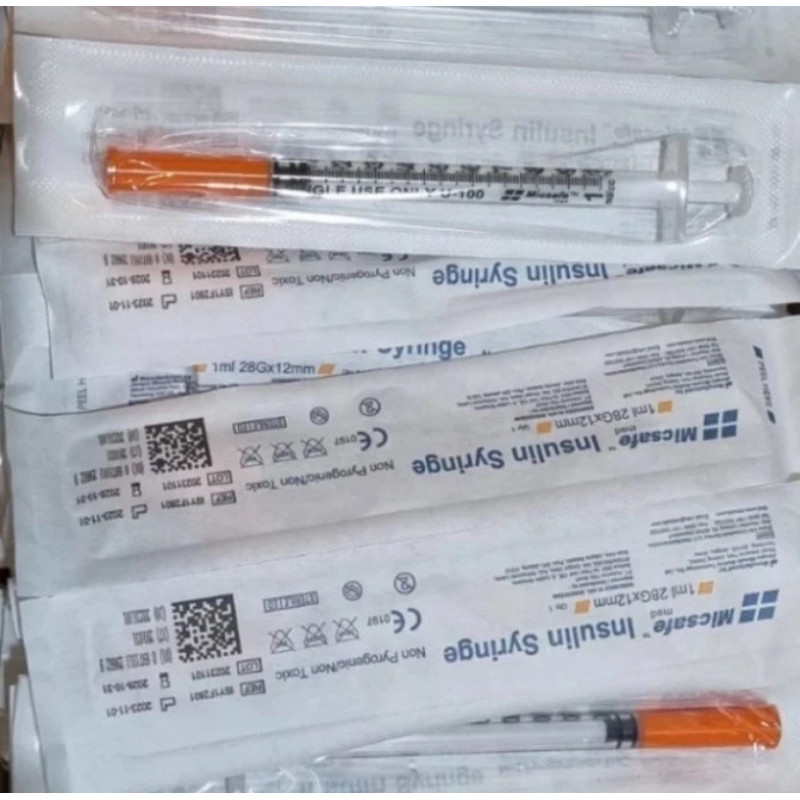 SYRINGE INSULIN 1ML /  SPUITE 1 ML / SUNTIKAN INSULIN 1CC ECER BUKAN BOX