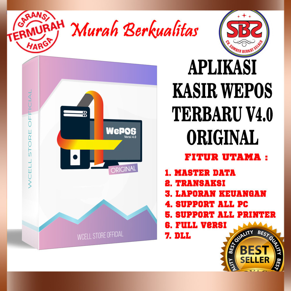 WEPOS 4.0 ORIGINAL SOFTWARE PROGRAM APLIKASI KASIR WePos 4.0 mirip iPos 4.0.3.7 Original 100% SUPPOR