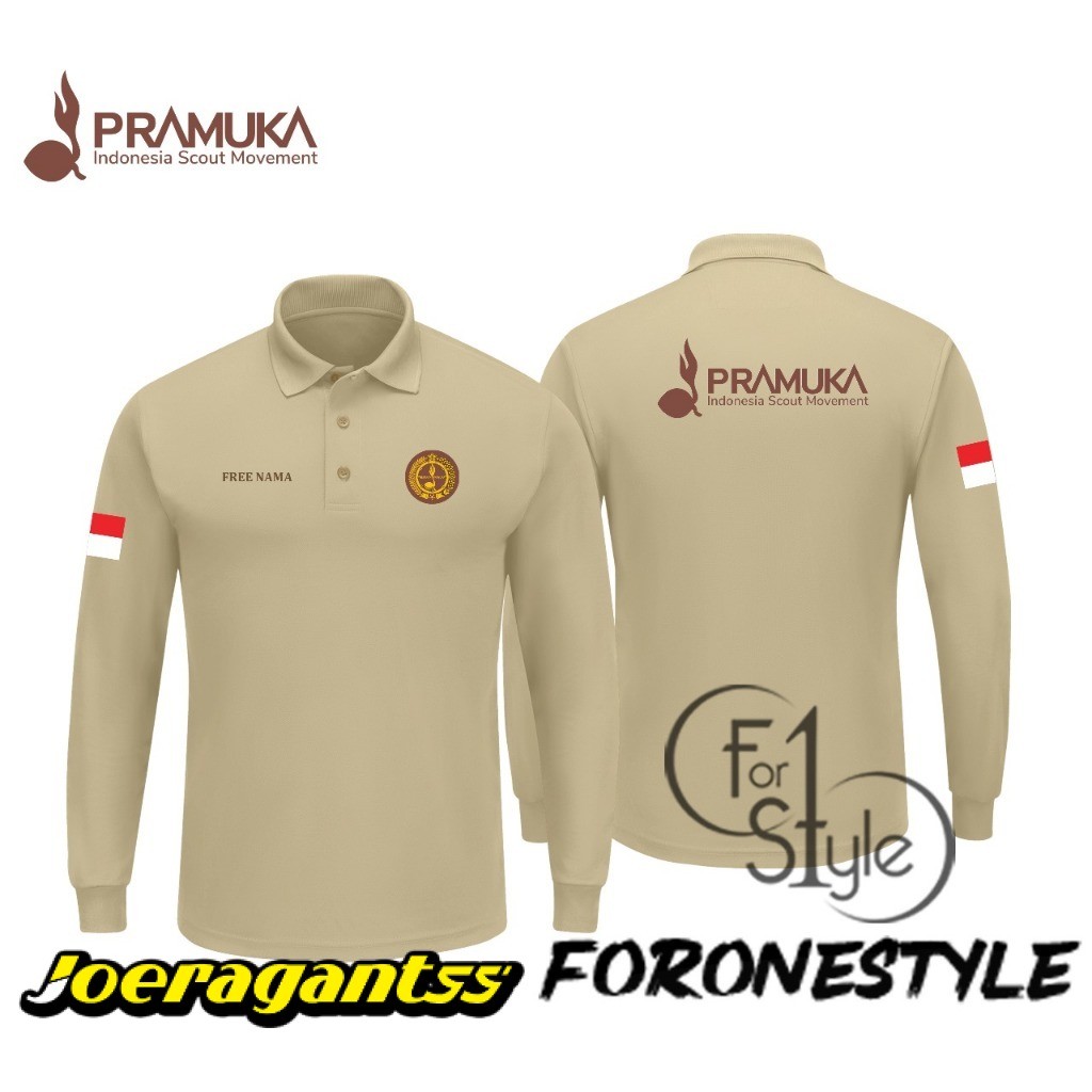BAJU BERKERAH PRAMUKA INDONESIA - KAOS BERKERAH PRAMUKA INDONESIA. - KAOS KERAH PRAMUKA