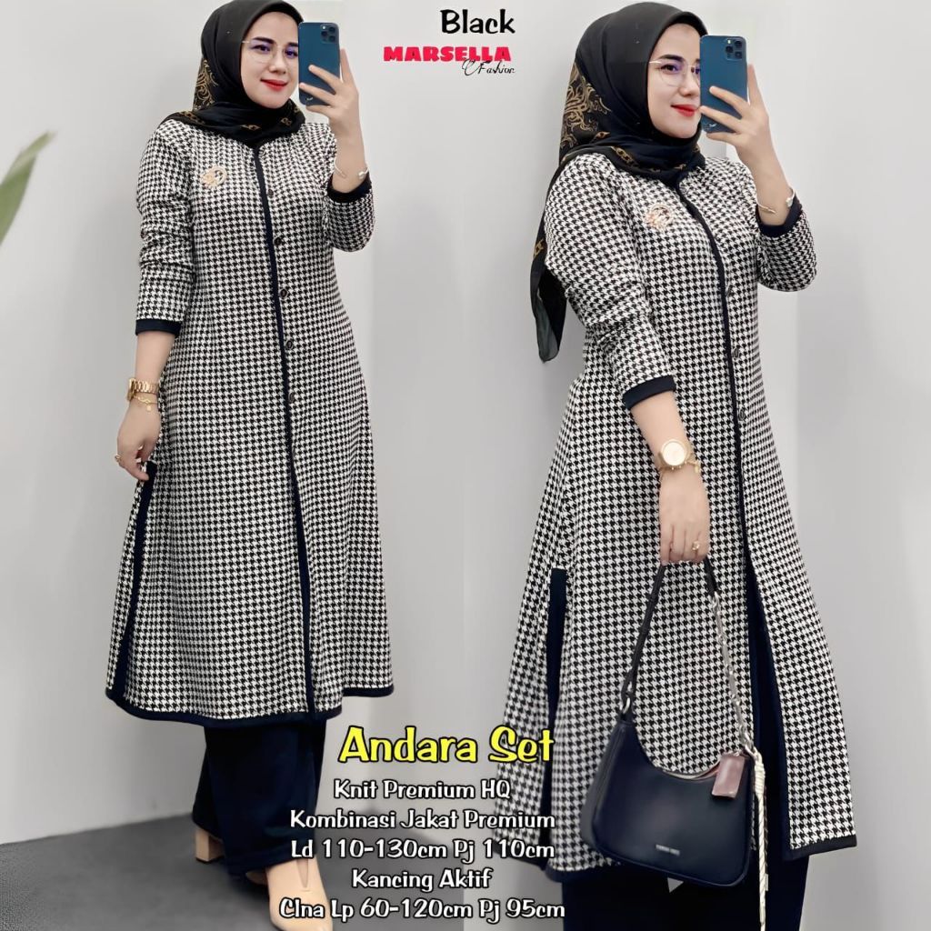 Setelan Terbaru Andara Setelan ORIGINAL MARSELLA FASHION id