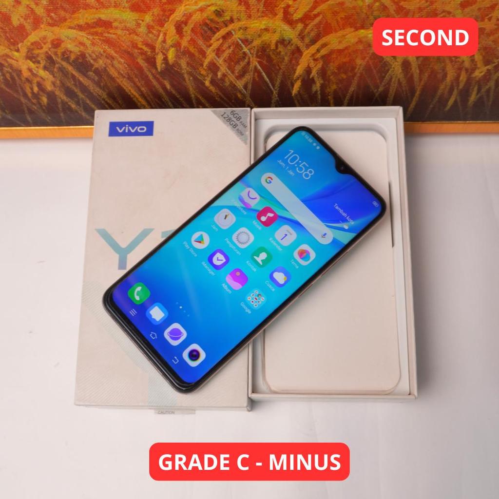 VIVO Y19 6/128 GB GRADE C - MINUS HP SECOND ORIGINAL SINAR MUTIARA CELL