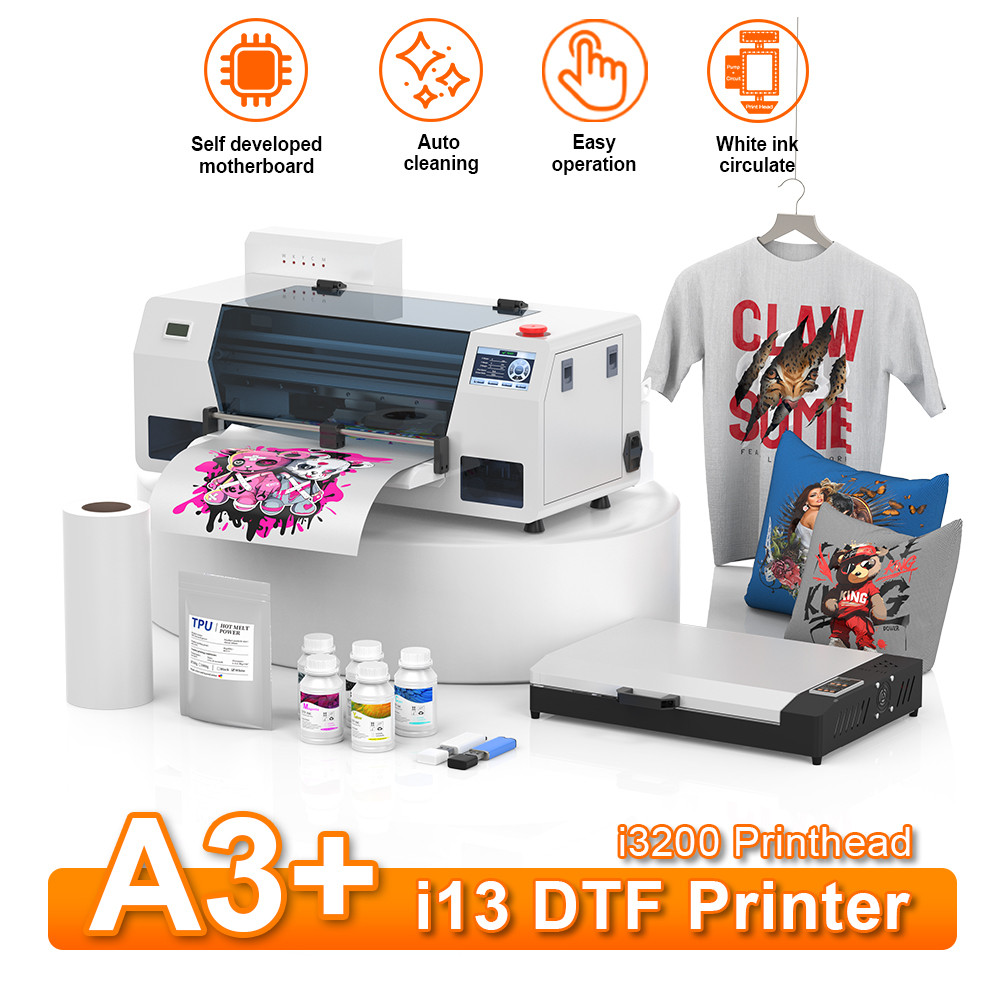 A3 DTF Printer Impresora For Epson i3200 Printhead DTF Printer Machine Roll Film Printer recttoFilm 