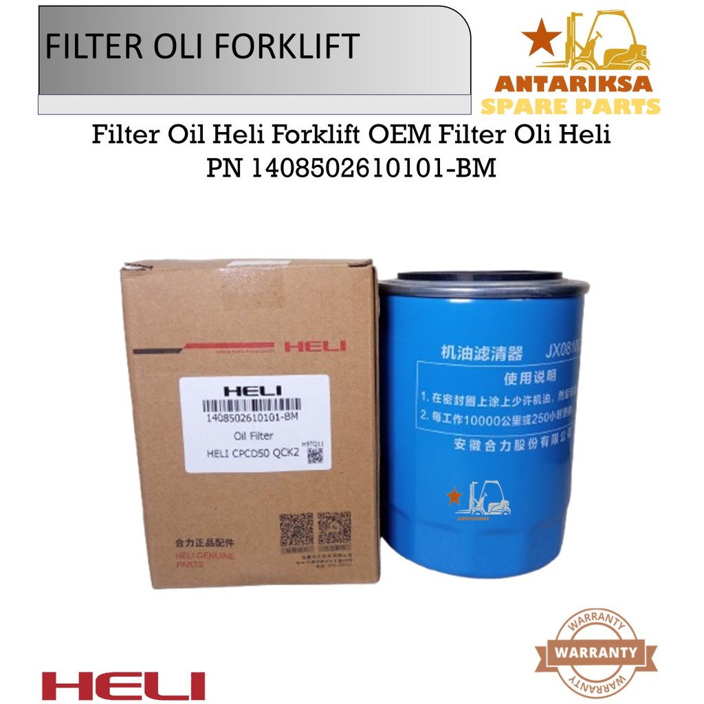 Filter Oil Heli Forklift PN 1408502610101-BM Filter Oli forklift Heli