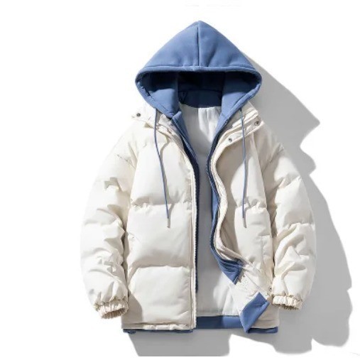 FALSE 2PCS MAN WINTER HOODIE PADDING PUFFER COAT IMPORT JAKET PRIA MUSIM DINGIN