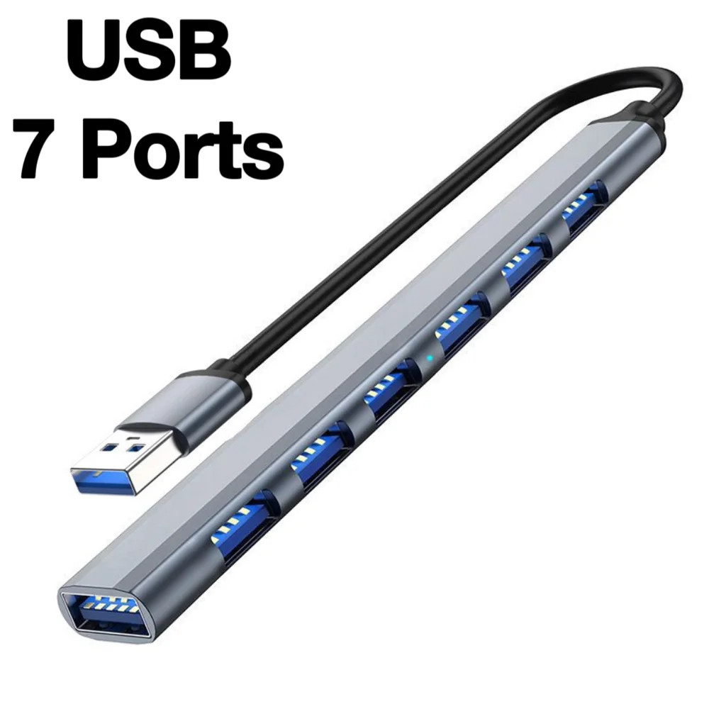 USB 3.0 Hub Adapter 7 Port USB A Universal Adaptor Colokan USB Cabang Komputer Laptop