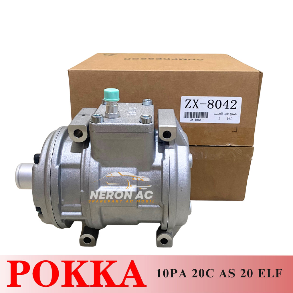 KOMPRESOR AC MOBIL 10PA 20C AS 20 POKKA COMPRESSOR ELF 10PA 20C KAKI TANCAP 8042