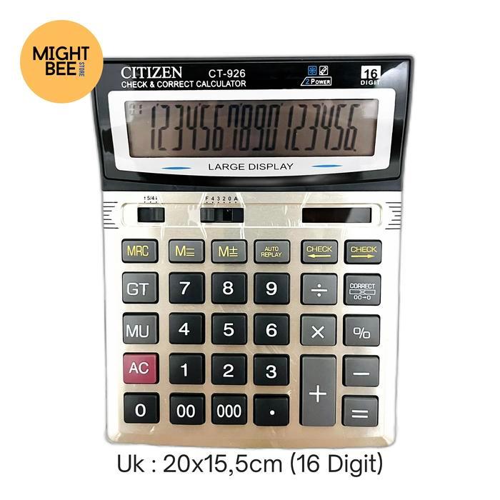 Kalkulator Citizen CT926 - Kalkulator Besar - Kalkulator 16 Digit