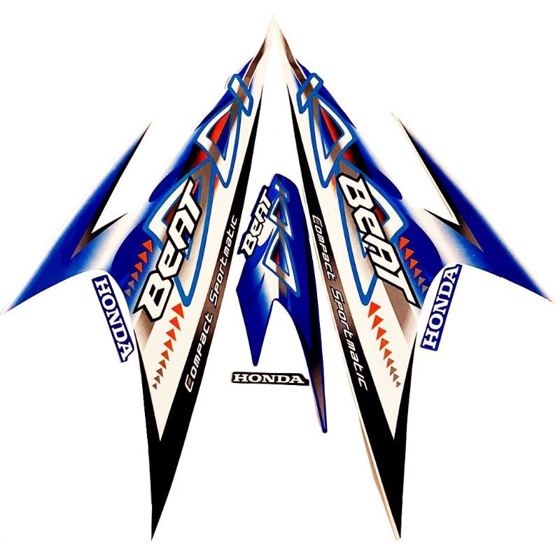 STIKER STRIPING STANDART BEAT KARBU 2012 BIRU | STIKER BODY HONDA BEAT 2012 BIRU | TERMURAH