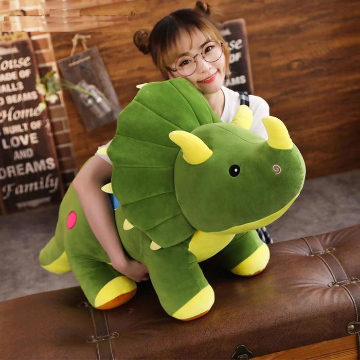Terlaris Boneka Animal Big Size Dinosaurus Triceraptos Ukuran 70 cm Bahan Halus Lembut - Badak Jumbo