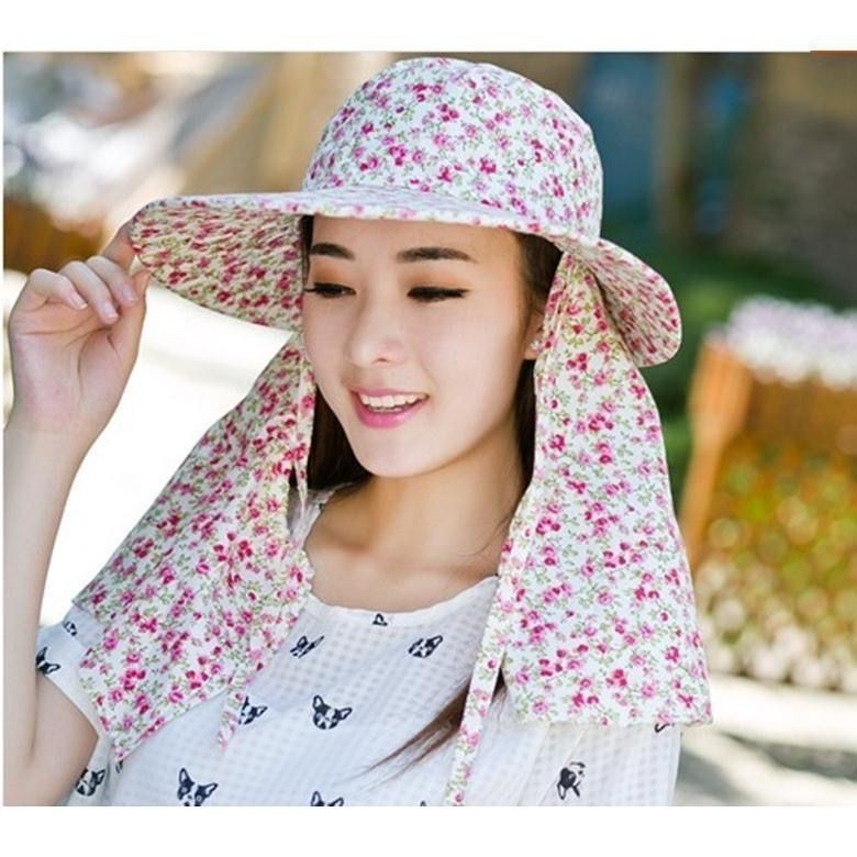 topi Visor Lipat Wanita Anti UV Lebar / cadar / topi lebar / topi uv / topi wanita / topi pantai wan