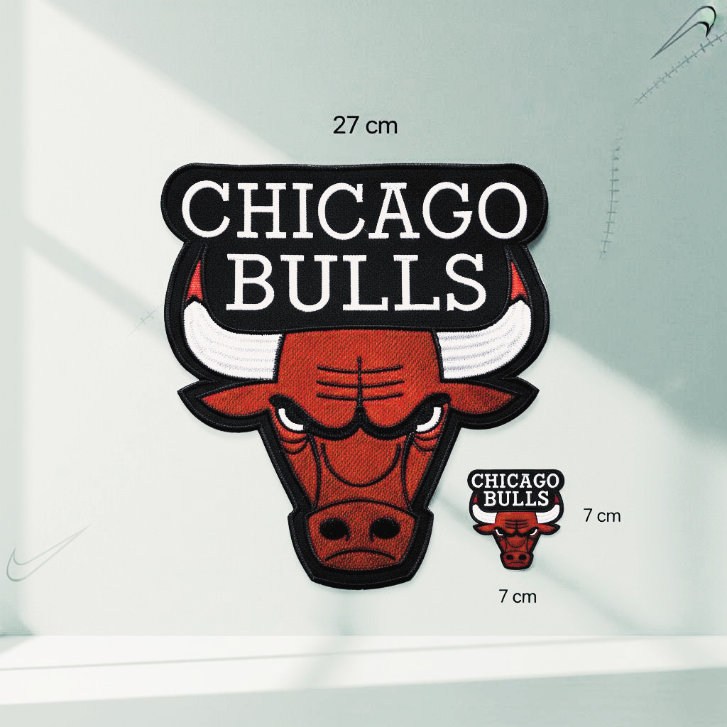 Back patch bordir Chicago Bulls,Ukuran besar un belakang jaket