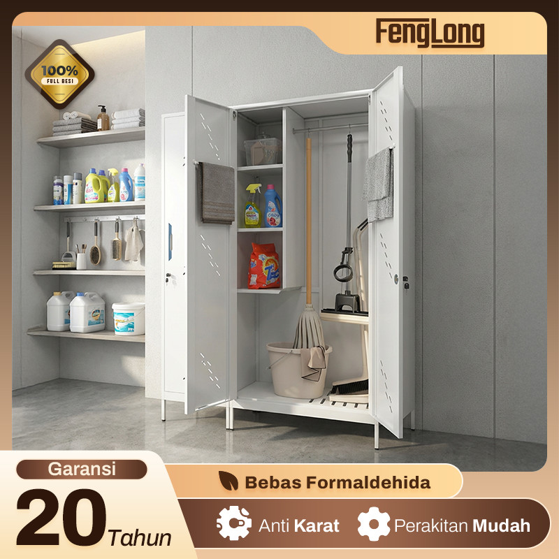 Lemari Alat Kebersihan Lemari Janitor Besi Cleaning Cabinet Lemari Janitor Besi Storage Alat Pembers