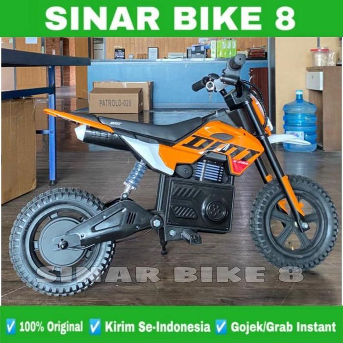 Motor Motoran Aki Mini Trail Cross DMT X 200 Rear Suspension untuk anak 7-11 tahun