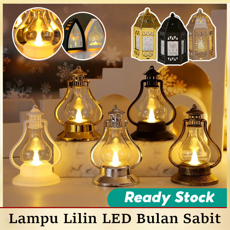 Lampu Lilin LED Lebaran Souvenir Lentera Ramadhan Lampu Lentera Ramadhan Antik Dekorasi Lentera Mini