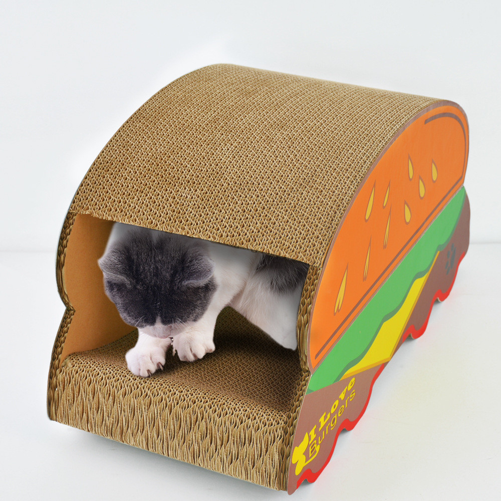 Medusa Cardboard Cat House With Scratcher Cat Play House & Home Christmas Cat Scratcher House