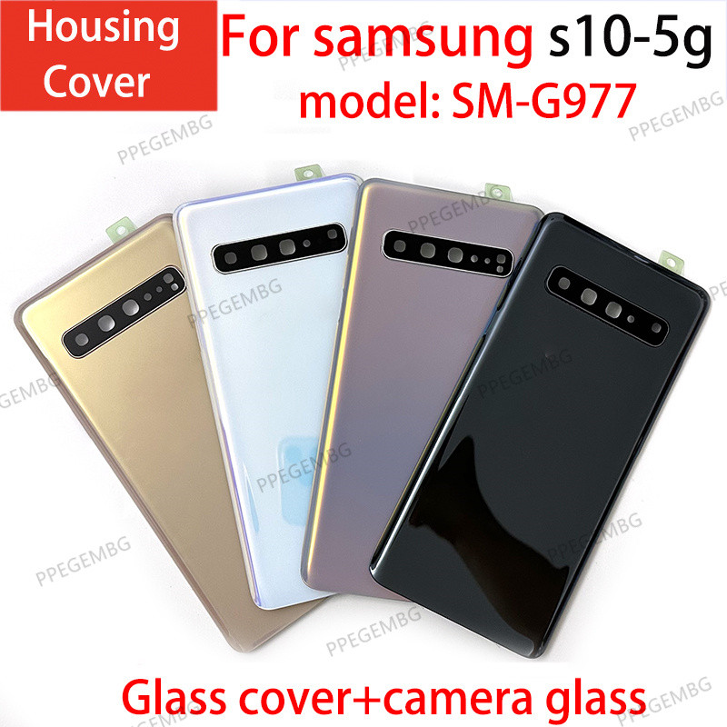 S10 5G Glass For Samsung S10 5G G977 G977U G977F Battery Back Cover Rear Door Lid Panel Shell Housin