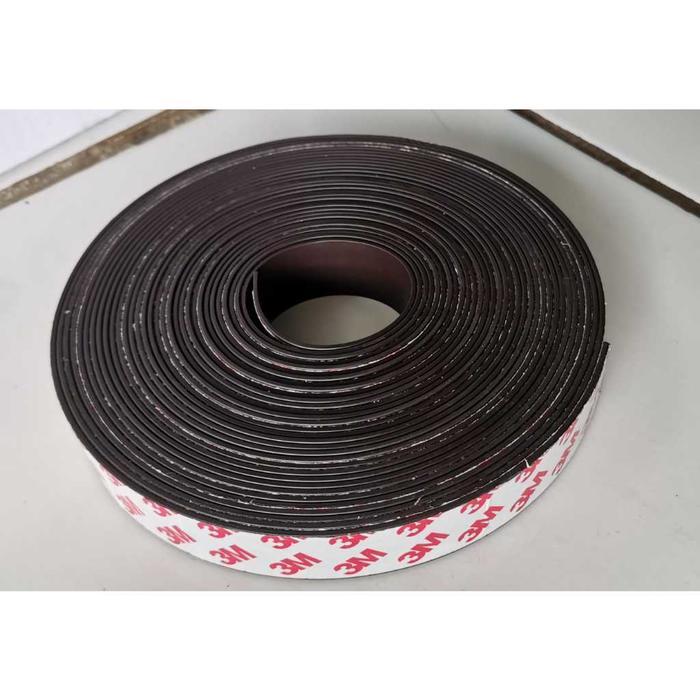 1M Rubber Magnet Strip lembaran + tape lebar 25mm tebal 1.5mm