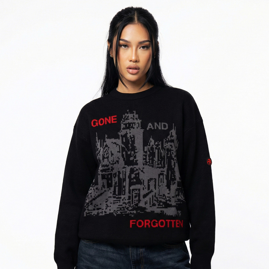 Metaphores Sweater Knit Gone N Forgotten - Black