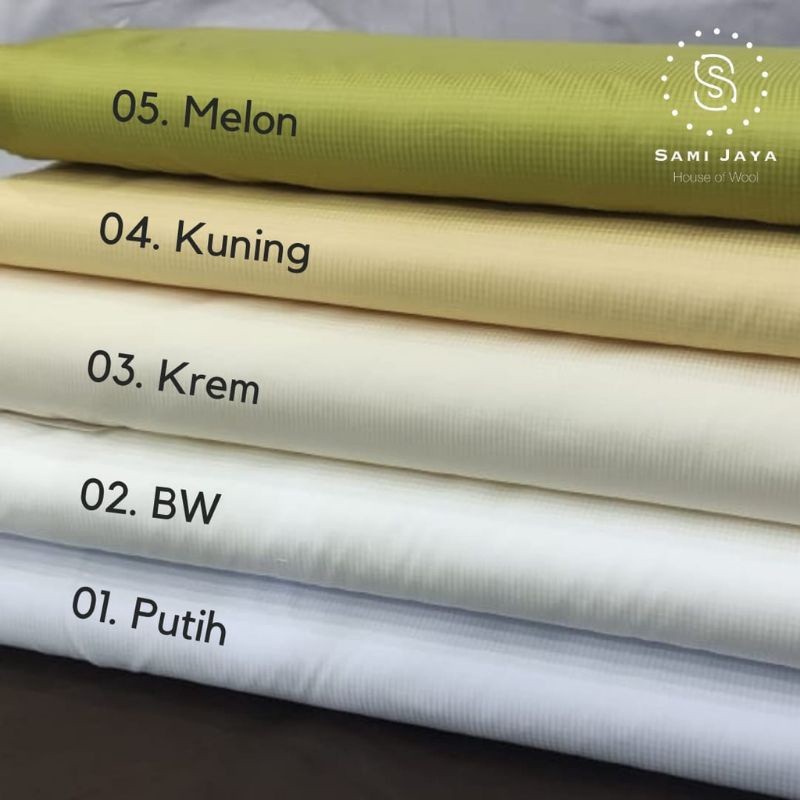 kain katun bahan baju kemeja/koko motif bintik Brandon terlaris kain meteran harga per 25cm