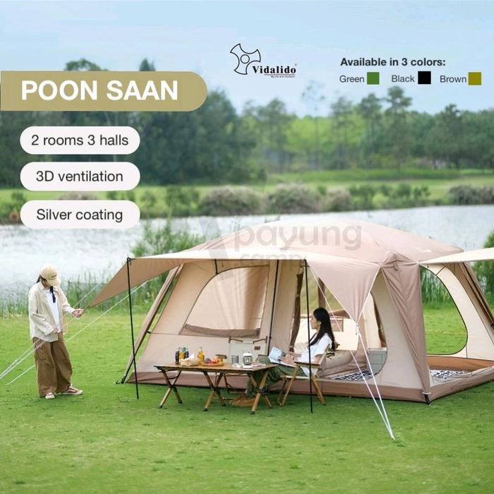Tenda Camping Vidalido Poon Saan - Hitam, M