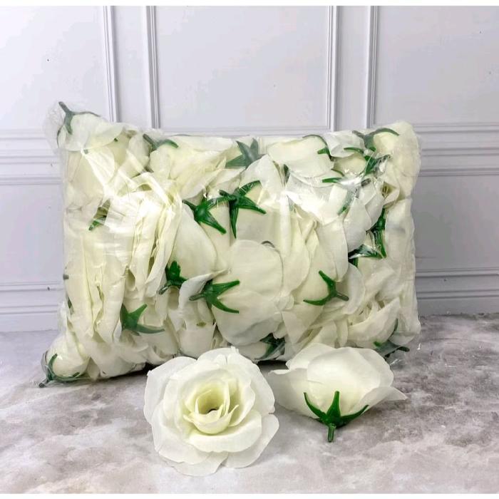 Promo Kuntum bunga mawar 50 kuntum bunga bunga weding dekorasi dan hiasan buket - putih bwOri