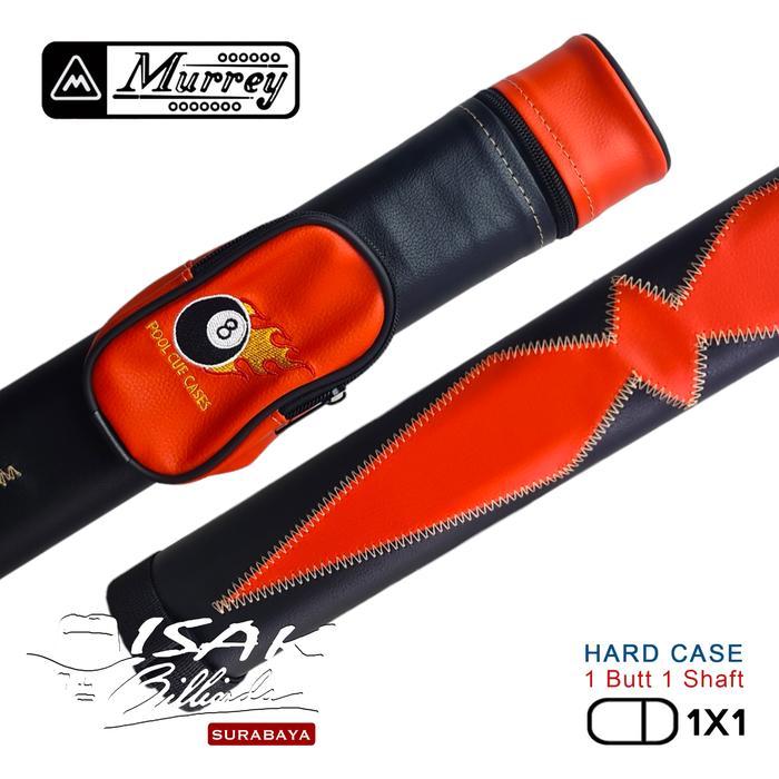 Red Eight Ball Hard Cue Case 1x1 - Tas Stik Billiard 1B1S
