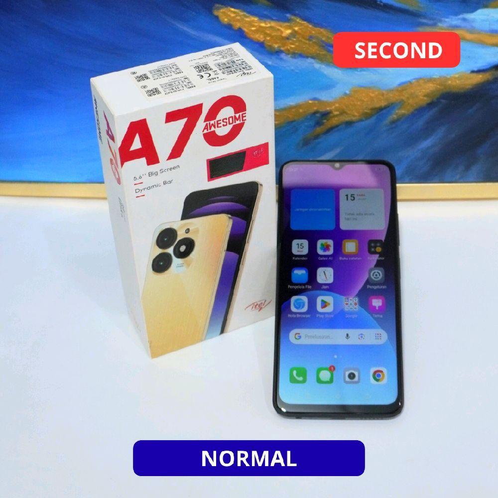 ITEL A70 4/64 GB HP SECOND ORIGINAL SINAR MUTIARA CELL