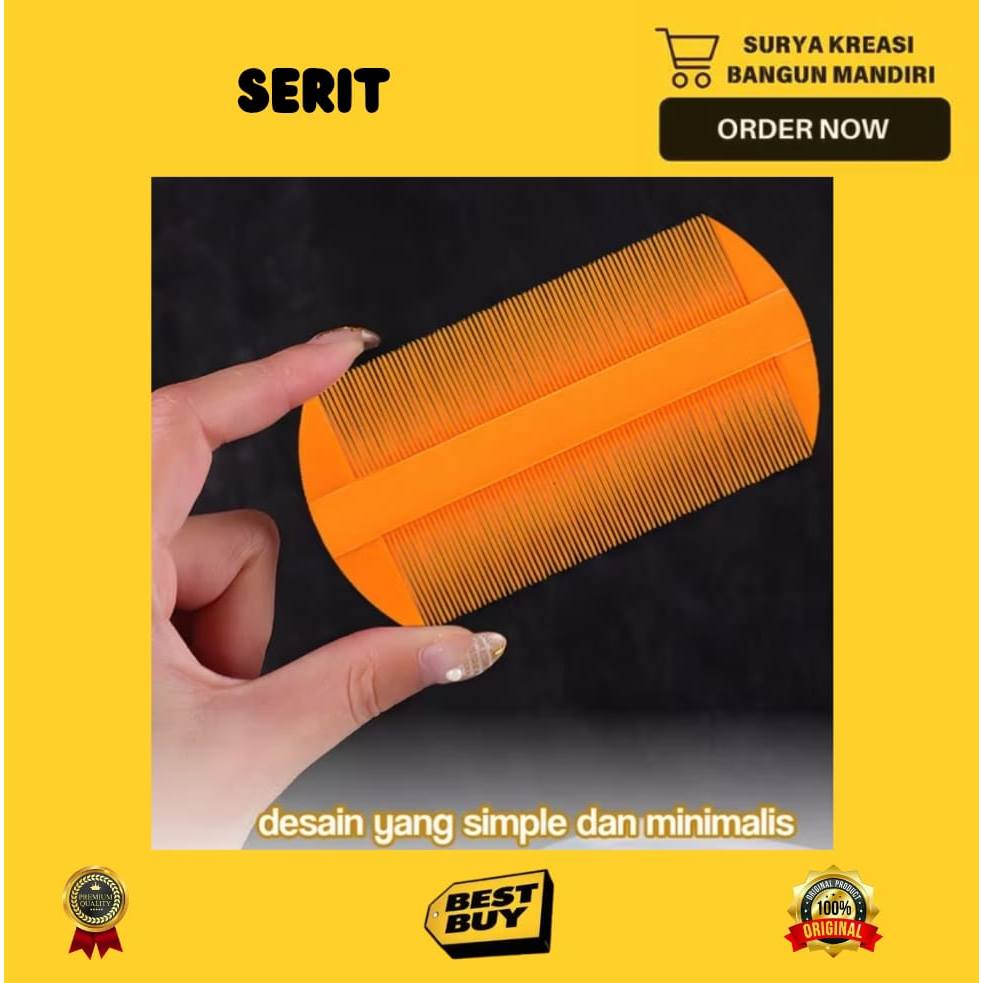 SISIR SERIT - SISIR KUTU - SISIR SERIT KUTU RAMBUT - SISIR SERIT 2 SISI - SISIR PEMBERSIH KUTU