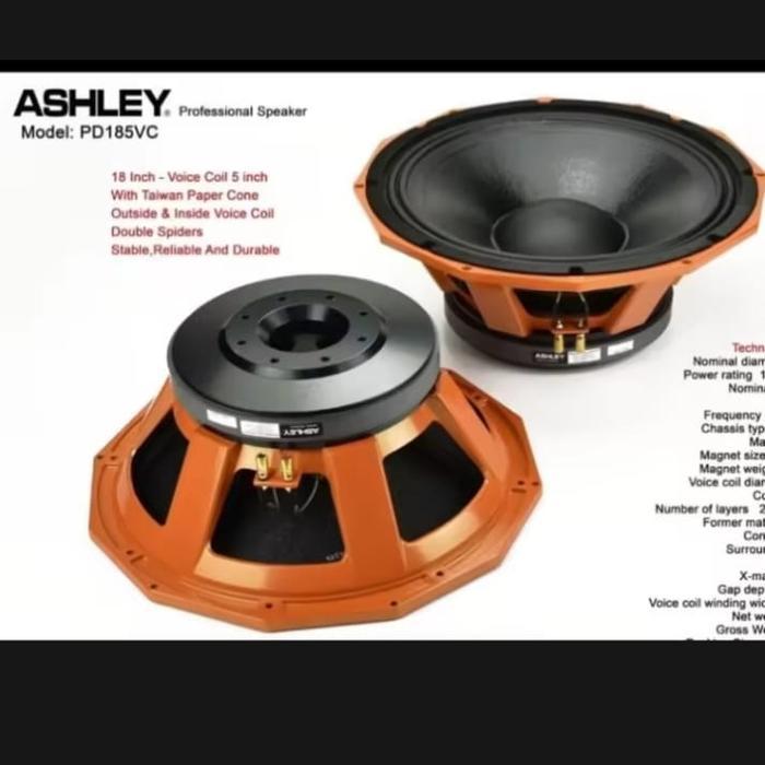 Speaker Component Ashley 18inc PD185VC Coil 5inc