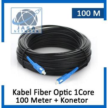 Kabel Fiber Optic 100 Meter 1 Core / Fiber Optic 100M - Sudah Terpasang Konektor