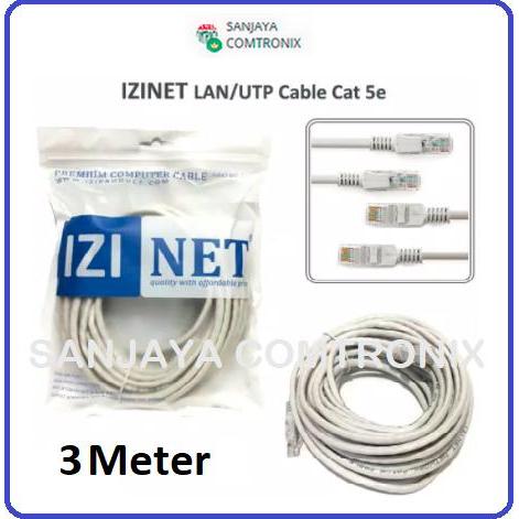 IZINET Patch Cord Cae UTP / Kabel LAN cat-5e 3 meter