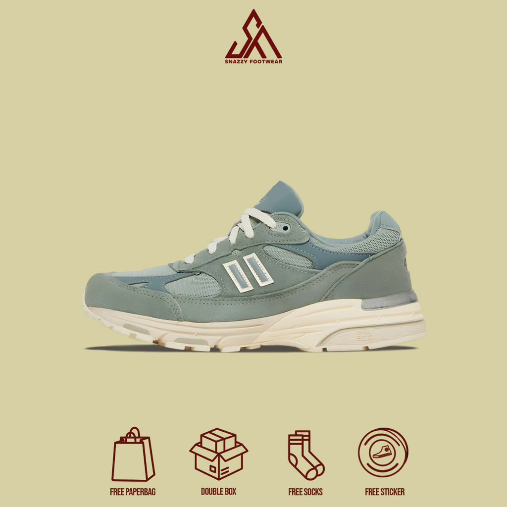 Sepatu Sneakers New Balance Kith X 993 Miusa Pistachio 100% Original Unisex