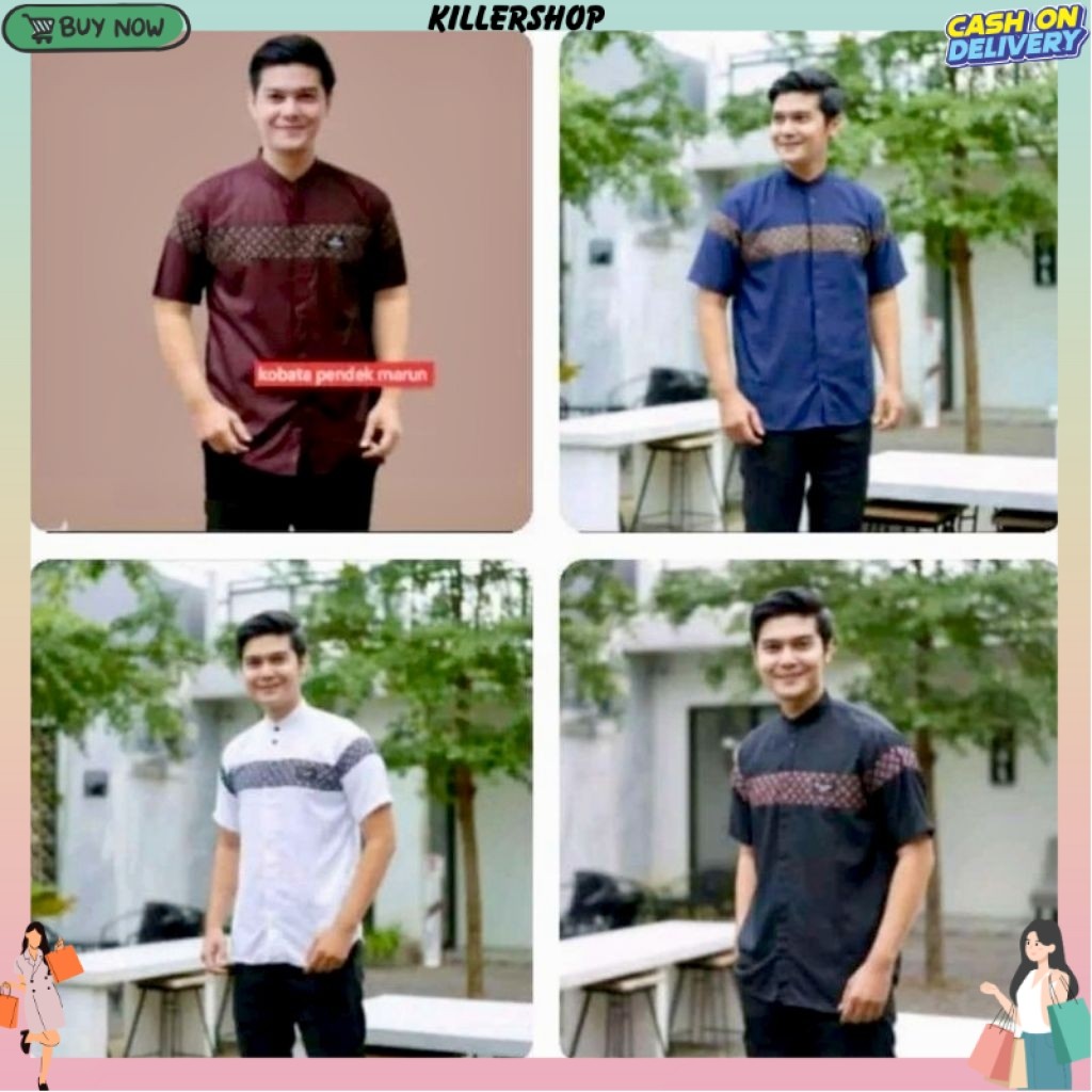 baju koko pria lengan pendek model kobata koko sopal koko kobata baju koko baju koko lengan pendek k