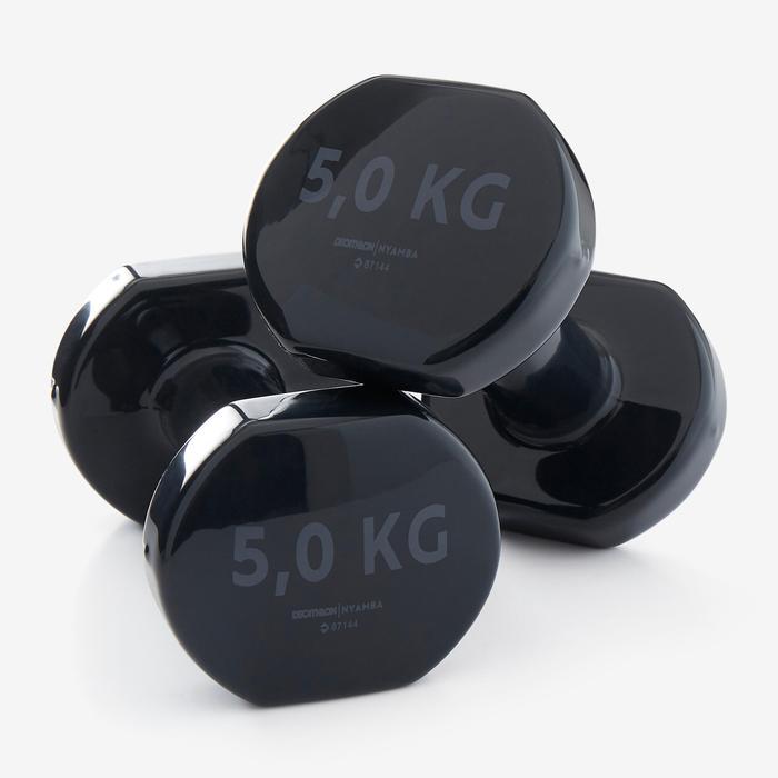 Decathlon NYAMBA Dumbell Kebugaran Sepasang 5 kg Hitam - 8336580