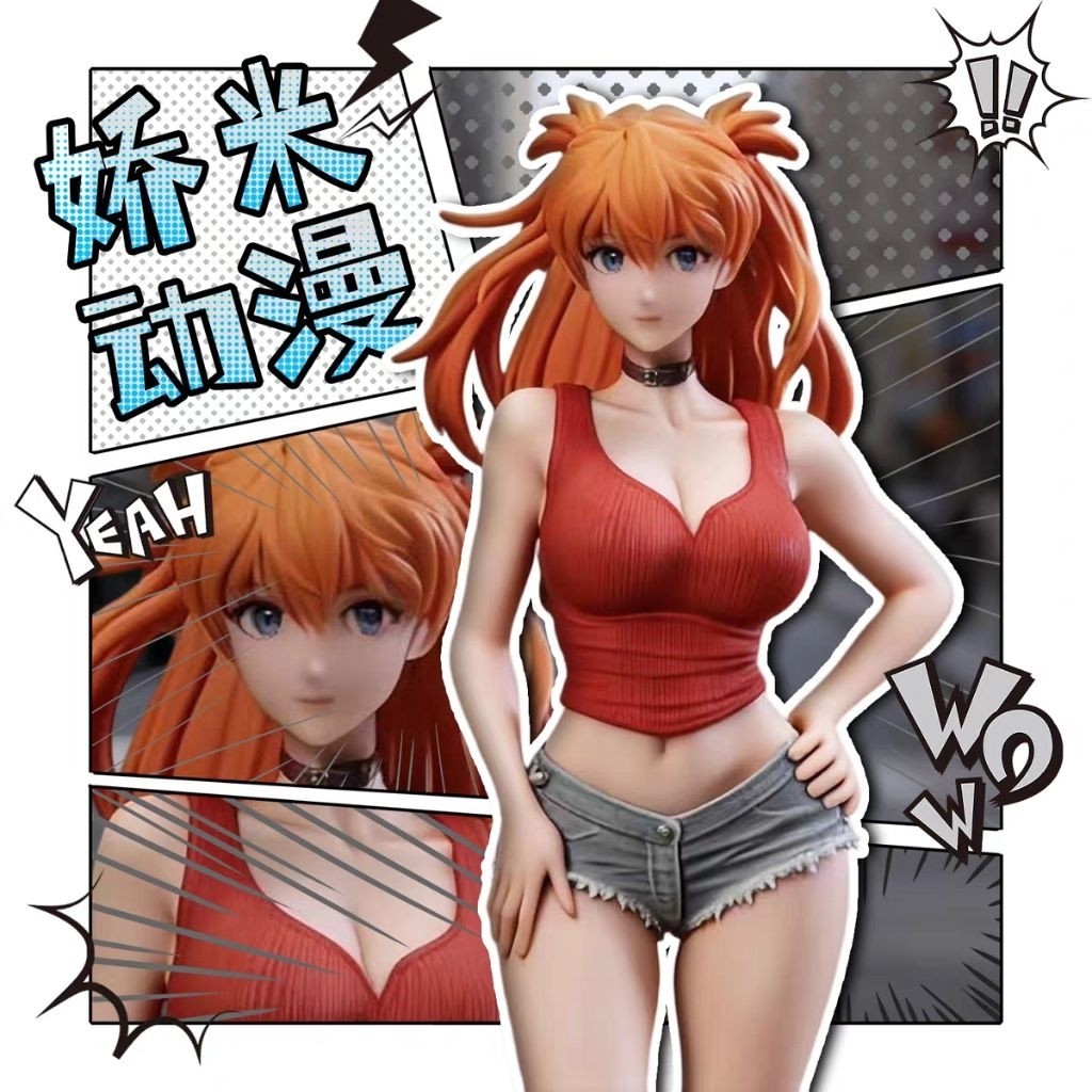 TERBARU Action Figure Asuka Langley Soryu By Summer Plant Studio Design 30cm Serial Neon Genesis Eva