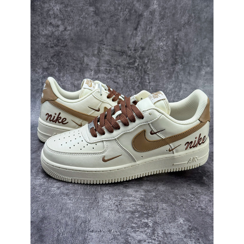 nk AF1 07 Krem Coklat 3 Swoosh Hari