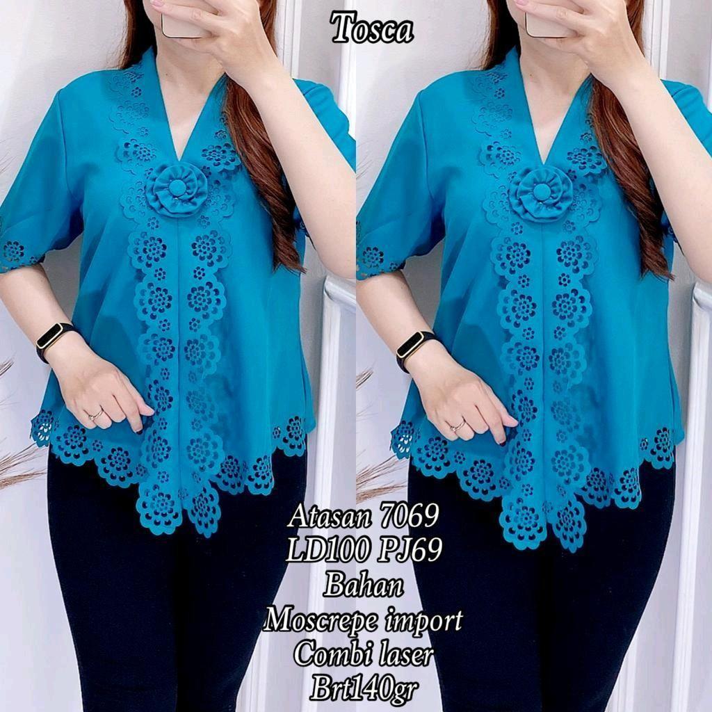 Atasan Kebaya Encim Lengan Pendek