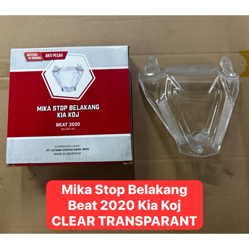 H-Autoparts Kaca Stop Belakang Beat Deluxe Led 2020 Kia Koj CLEAR Kaca Lampu Stop Belakang Beat New 