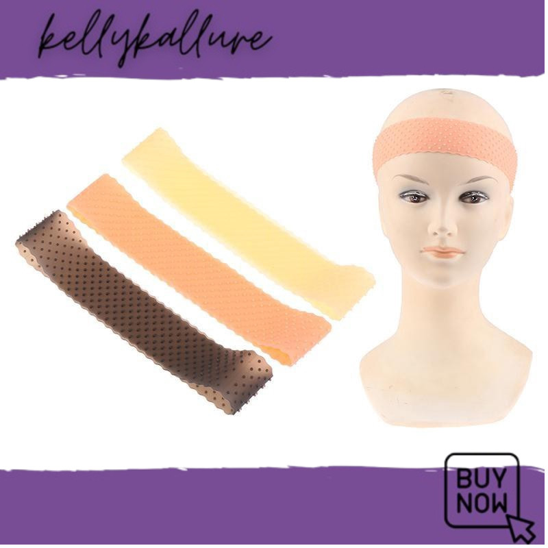 BARUUU KAWI karet wig silikon grip headband bandana penahan rambut palsu silicone hair band anti sli