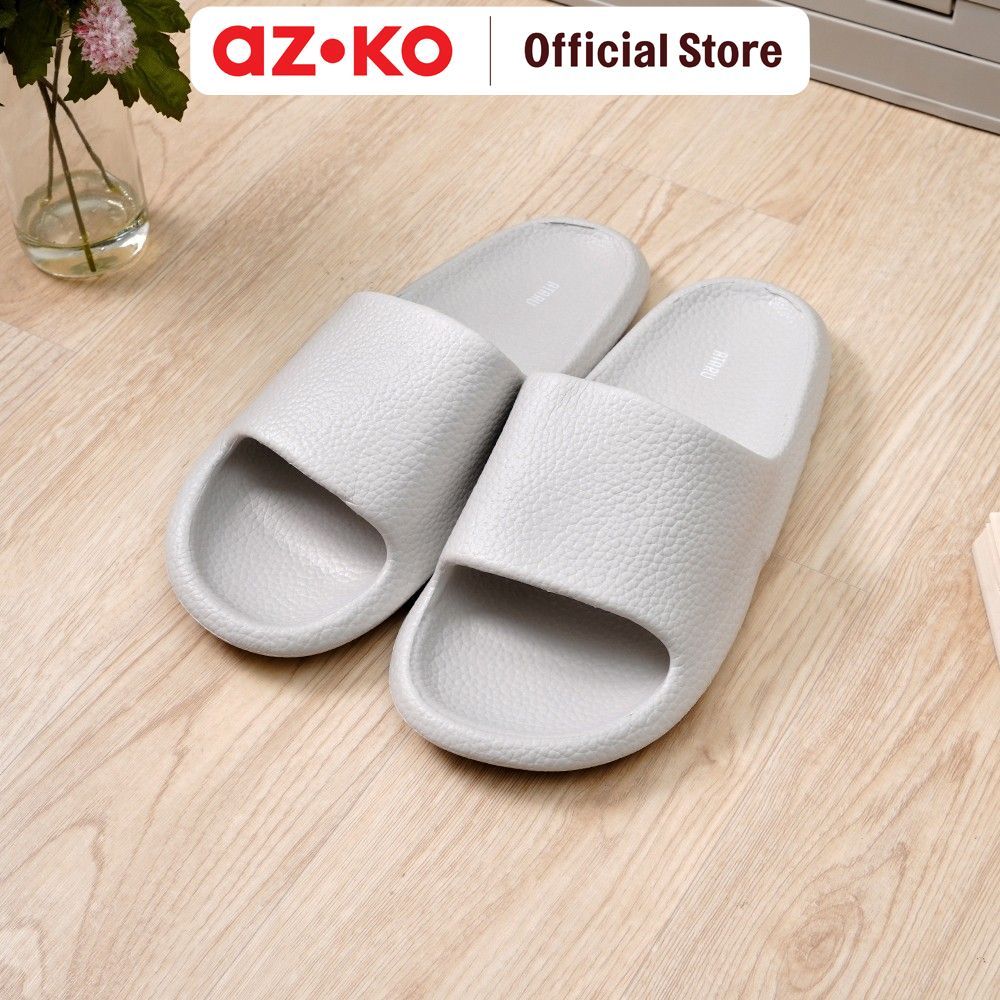 AZKO Ataru Sandal Rumah Basic 2 - Abu-Abu Sendal Unisex Alas Kaki Cewek Cowok Sendal Wanita Pria